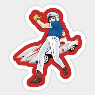 Speed racer t-shirt Sticker